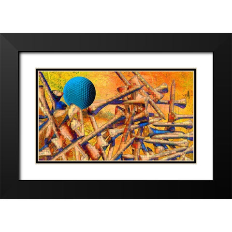 Teed Up I Black Modern Wood Framed Art Print with Double Matting by Simons
