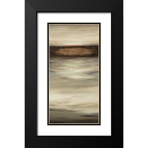 Large Texture Panel Black Modern Wood Framed Art Print with Double Matting by Hinz