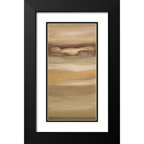 Quietness C Black Modern Wood Framed Art Print with Double Matting by Hinz