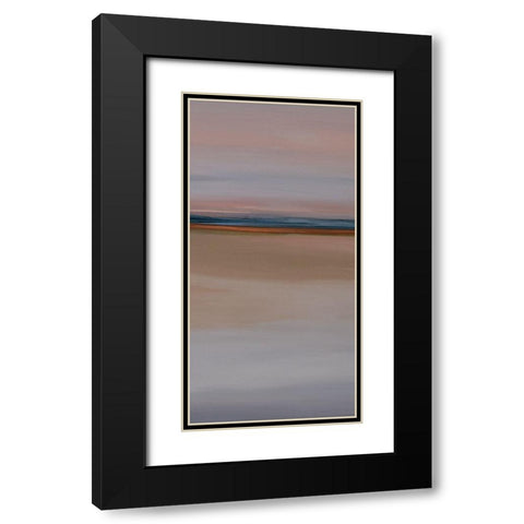 Blue Horizon II Black Modern Wood Framed Art Print with Double Matting by Hinz