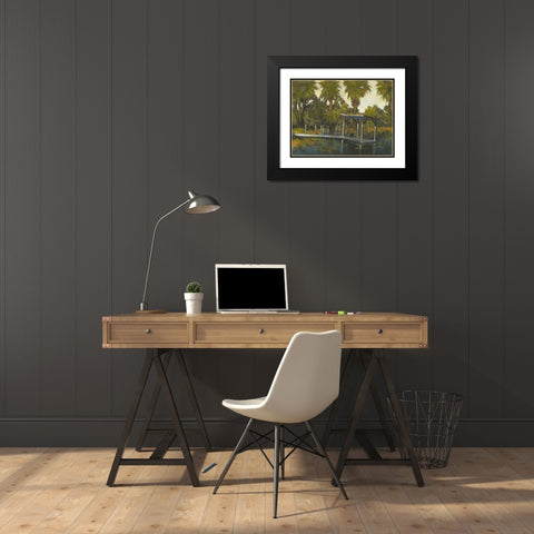 Peaceful I Black Modern Wood Framed Art Print with Double Matting by Larson