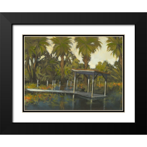Peaceful I Black Modern Wood Framed Art Print with Double Matting by Larson