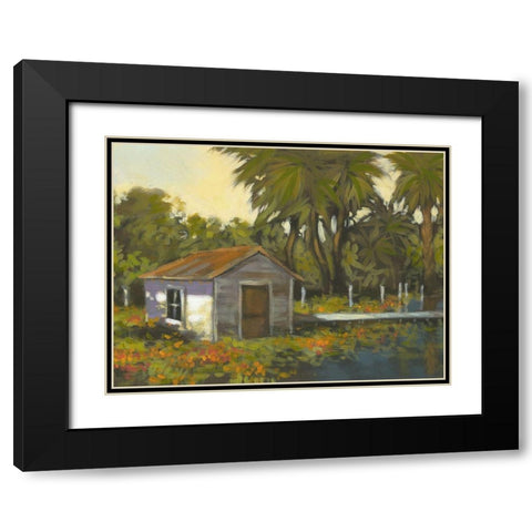 Peaceful II Black Modern Wood Framed Art Print with Double Matting by Larson