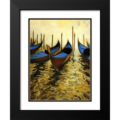 Going Boating On The Canal  Black Modern Wood Framed Art Print with Double Matting by Larson