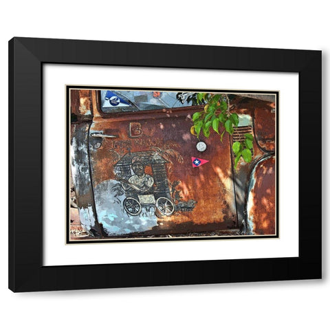 Fish Wagon I Black Modern Wood Framed Art Print with Double Matting by Mack