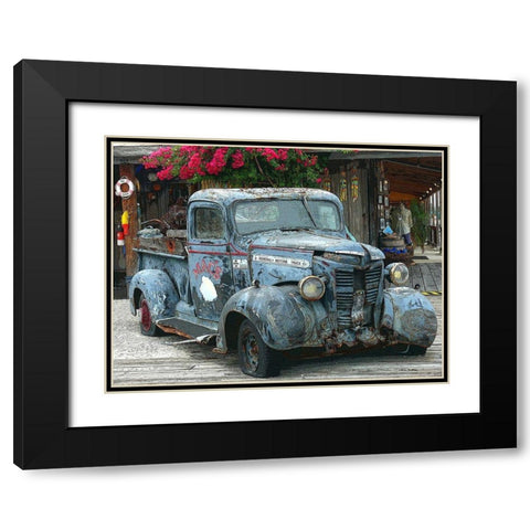 Fish Wagon II Black Modern Wood Framed Art Print with Double Matting by Mack