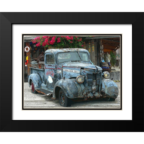 Fish Wagon II Black Modern Wood Framed Art Print with Double Matting by Mack