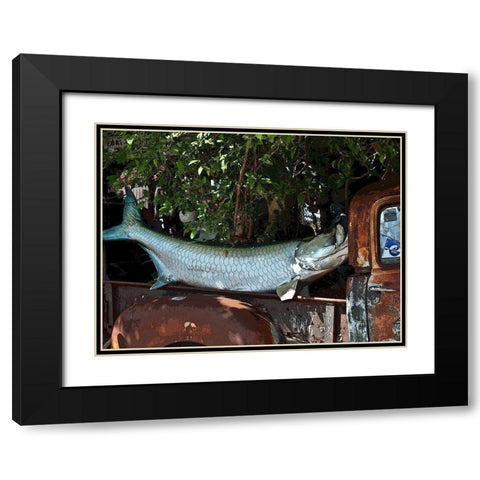 Fish Wagon III Black Modern Wood Framed Art Print with Double Matting by Mack