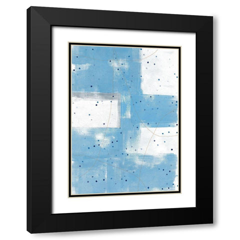 Confetti II Black Modern Wood Framed Art Print with Double Matting by King