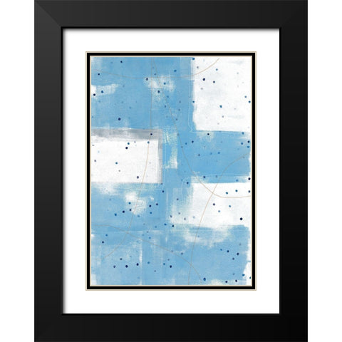 Confetti II Black Modern Wood Framed Art Print with Double Matting by King