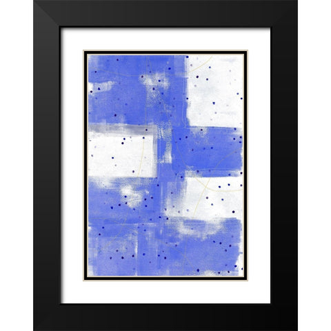 Confetti V Black Modern Wood Framed Art Print with Double Matting by King