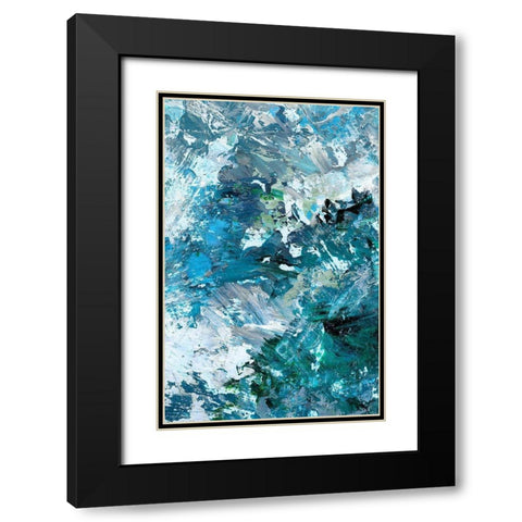 Multiple Blues I Black Modern Wood Framed Art Print with Double Matting by King