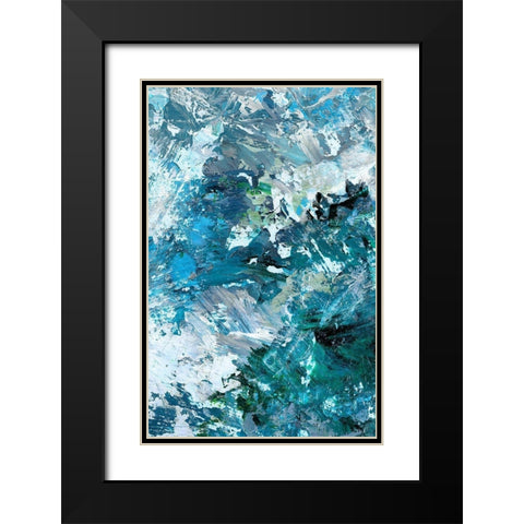 Multiple Blues I Black Modern Wood Framed Art Print with Double Matting by King