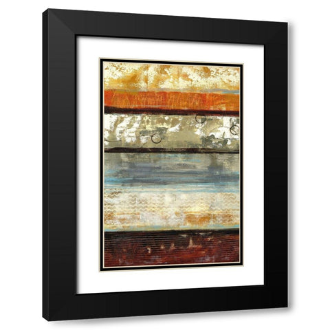 Umber and Ochre II Black Modern Wood Framed Art Print with Double Matting by King