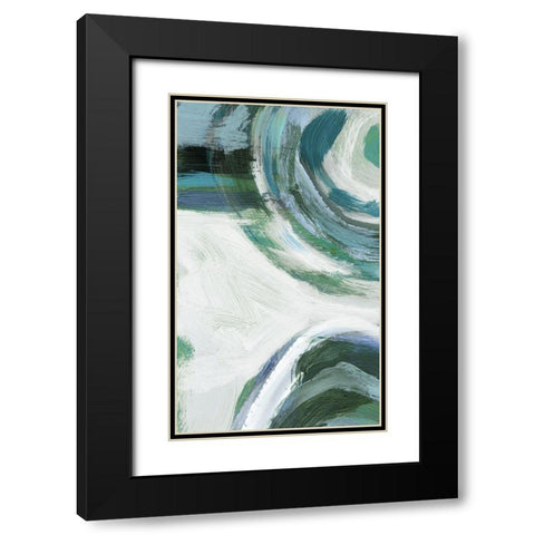 Loop I Black Modern Wood Framed Art Print with Double Matting by King