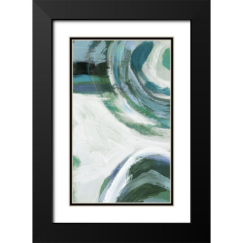 Loop I Black Modern Wood Framed Art Print with Double Matting by King