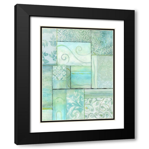 Seaglass I Black Modern Wood Framed Art Print with Double Matting by King