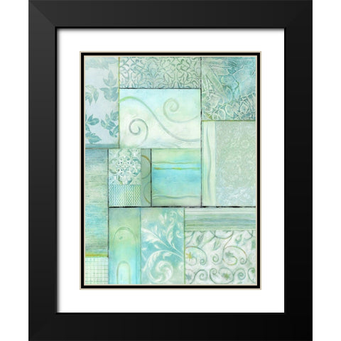 Seaglass I Black Modern Wood Framed Art Print with Double Matting by King