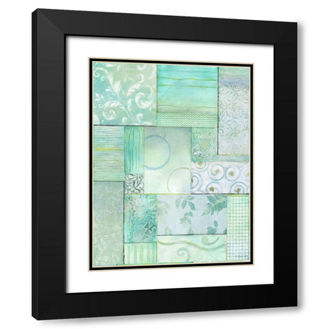 Seaglass II Black Modern Wood Framed Art Print with Double Matting by King
