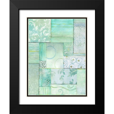 Seaglass II Black Modern Wood Framed Art Print with Double Matting by King