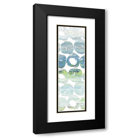 Round Brush II Black Modern Wood Framed Art Print with Double Matting by Nola