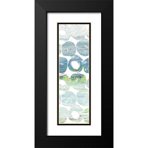 Round Brush II Black Modern Wood Framed Art Print with Double Matting by Nola