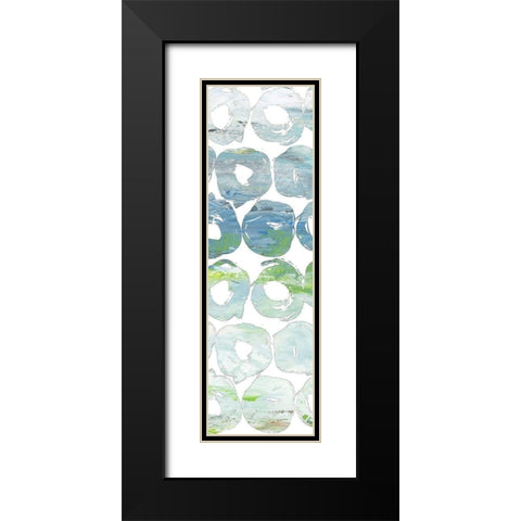 Round Brush III Black Modern Wood Framed Art Print with Double Matting by Nola