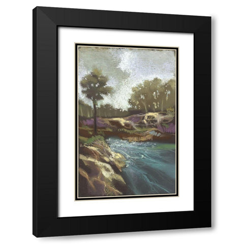 Around The Bend I Black Modern Wood Framed Art Print with Double Matting by Ricci