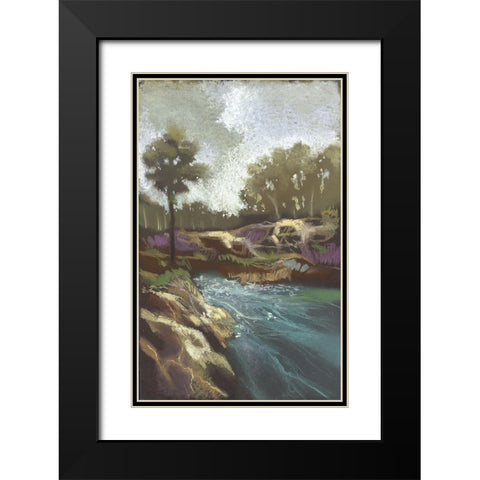 Around The Bend I Black Modern Wood Framed Art Print with Double Matting by Ricci