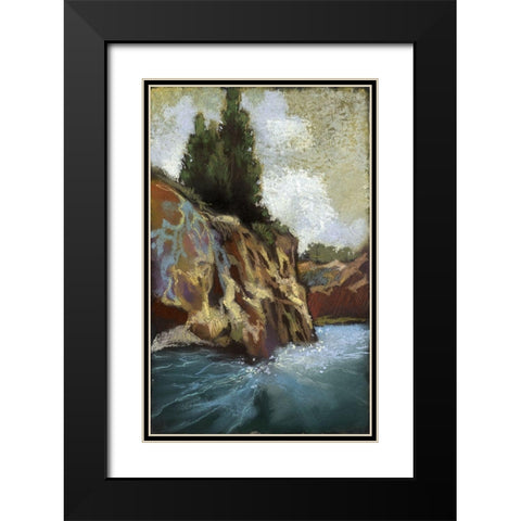 Around The Bend II Black Modern Wood Framed Art Print with Double Matting by Ricci