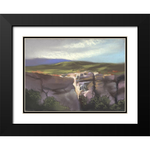 Over The Edge I Black Modern Wood Framed Art Print with Double Matting by Ricci
