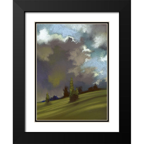 Pastel Landscape I Black Modern Wood Framed Art Print with Double Matting by Ricci