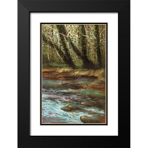 Spring Break II Black Modern Wood Framed Art Print with Double Matting by Ricci