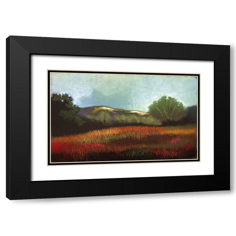 Summer Valley I Black Modern Wood Framed Art Print with Double Matting by Ricci