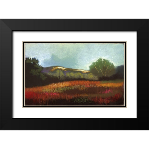 Summer Valley I Black Modern Wood Framed Art Print with Double Matting by Ricci