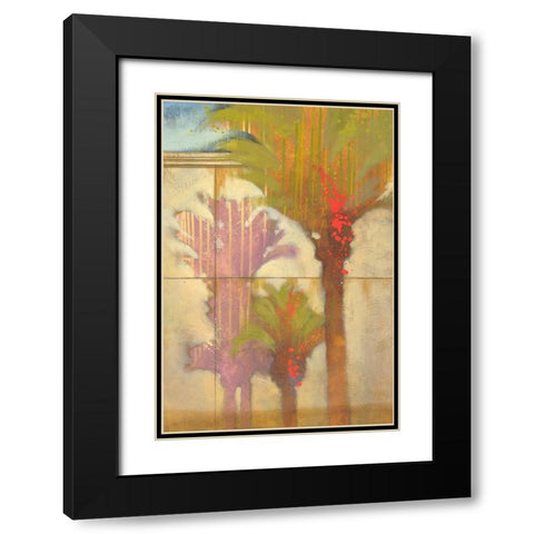 Tropical Express II Black Modern Wood Framed Art Print with Double Matting by Scott