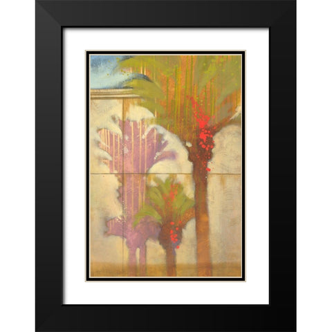 Tropical Express II Black Modern Wood Framed Art Print with Double Matting by Scott