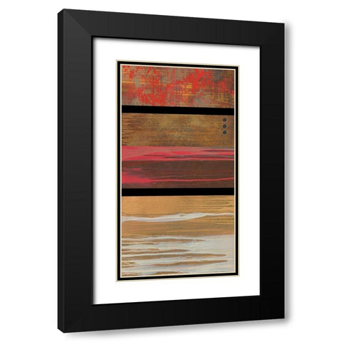 Wood Hues II Black Modern Wood Framed Art Print with Double Matting by Scott