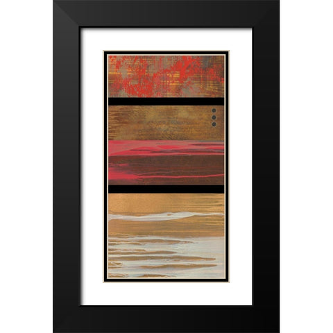 Wood Hues II Black Modern Wood Framed Art Print with Double Matting by Scott