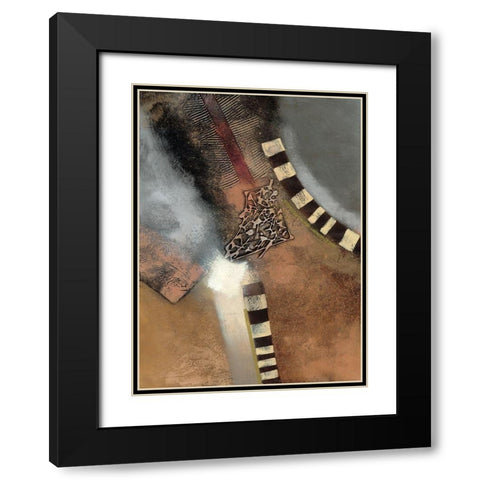 Ancient Landscape II Black Modern Wood Framed Art Print with Double Matting by Scott
