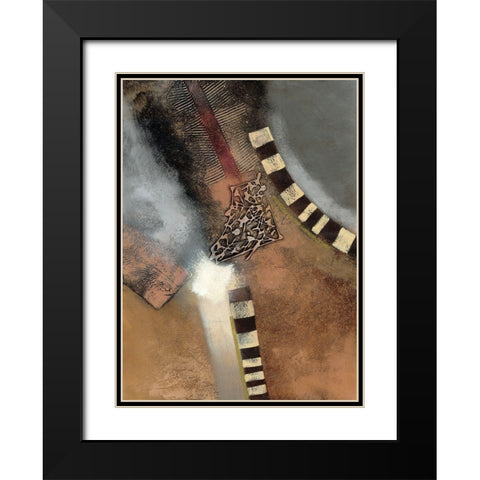 Ancient Landscape II Black Modern Wood Framed Art Print with Double Matting by Scott