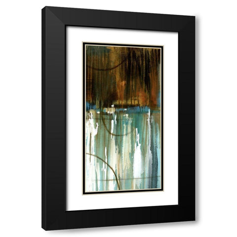 Lake Reflection II Black Modern Wood Framed Art Print with Double Matting by Scott