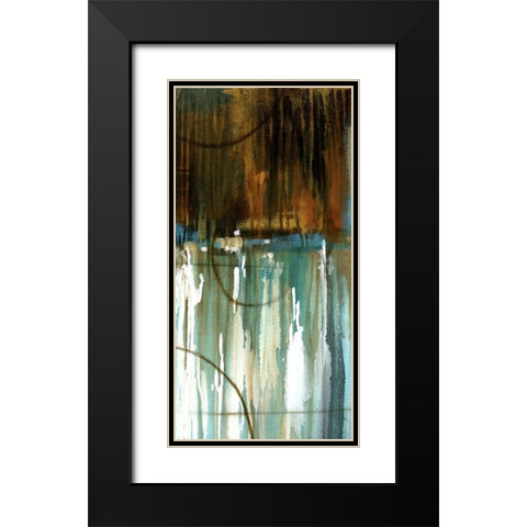 Lake Reflection II Black Modern Wood Framed Art Print with Double Matting by Scott