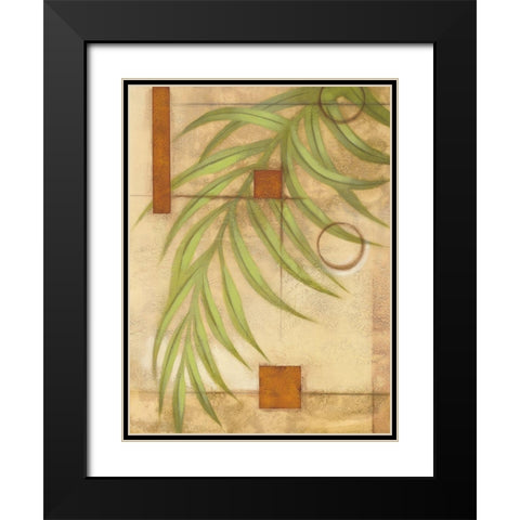 Leaf Graphic I Black Modern Wood Framed Art Print with Double Matting by Scott