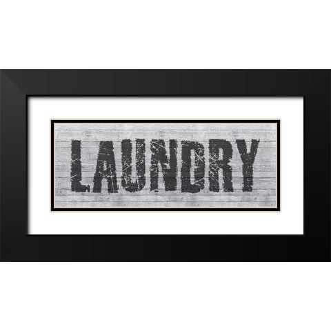 Laundry Black Modern Wood Framed Art Print with Double Matting by Phillip, Jamie
