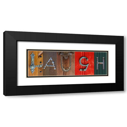 Laugh Black Modern Wood Framed Art Print with Double Matting by Phillip, Jamie