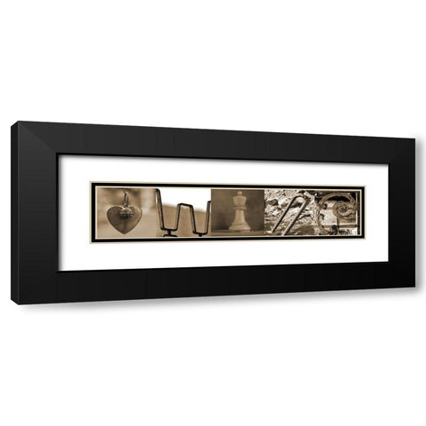 Heart Wine Black Modern Wood Framed Art Print with Double Matting by Phillip, Jamie