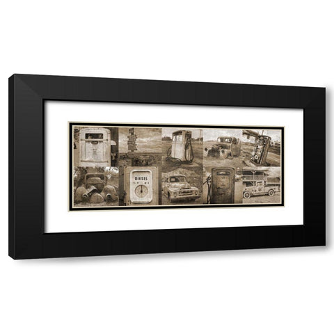 Route 66 Black Modern Wood Framed Art Print with Double Matting by Phillip, Jamie