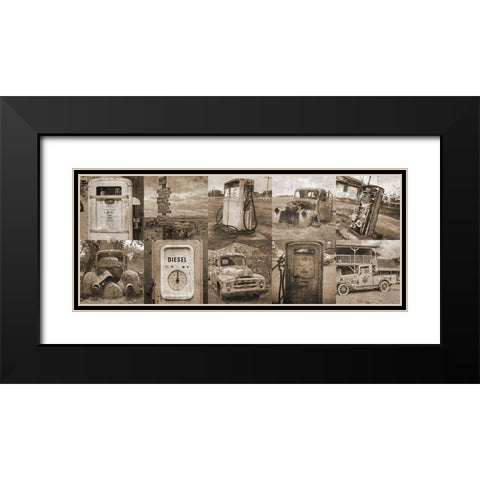Route 66 Black Modern Wood Framed Art Print with Double Matting by Phillip, Jamie