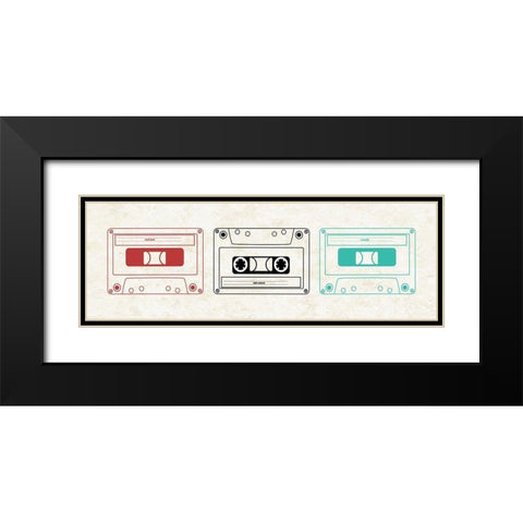Tapes Black Modern Wood Framed Art Print with Double Matting by Phillip, Jamie